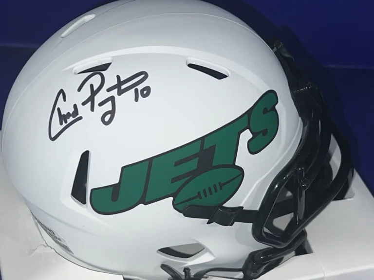 CHAD PENNINGTON NEW YORK JETS  SIGNED LUNAR ECLIPSE MINI HELMET
