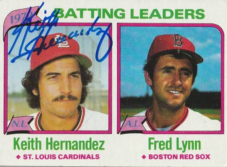 KEITH HERNANDEZ ST. LOUIS CARDINALS 1980 TOPPS SIGNED CARD #201