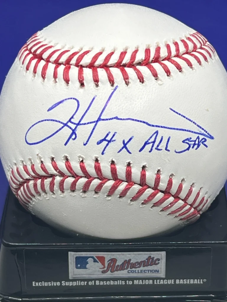 TIM HUDSON OAKLAND A'S  4 X ALL STAR  SIGNED OML BASEBALL