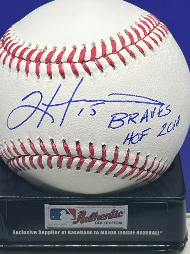 TIM HUDSON ATLANTA BRAVES  HOF 2018 SIGNED OML BASEBALL
