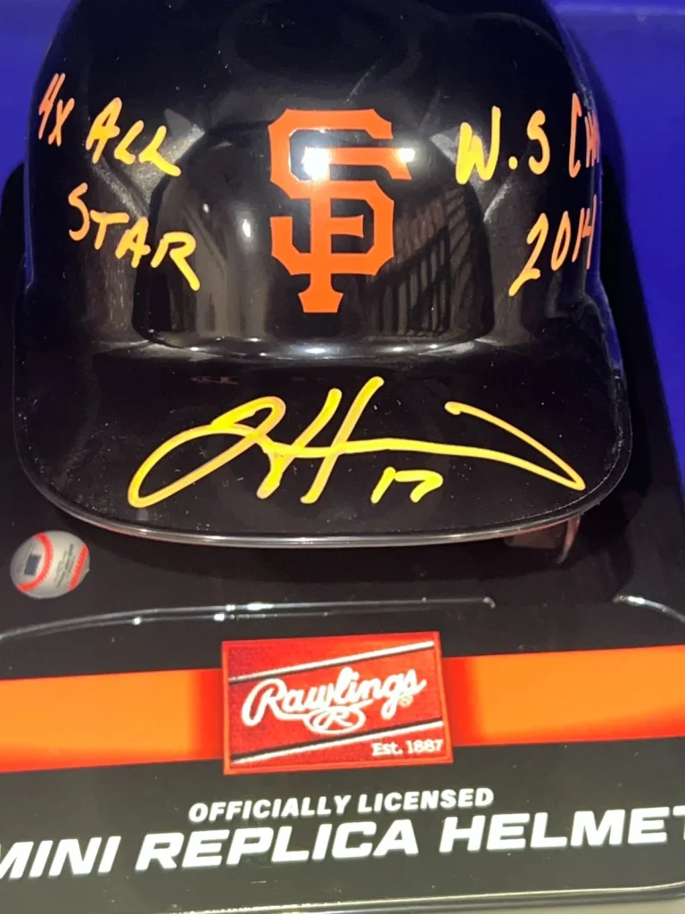 TIM HUDSON SAN FRANCISCO GIANTS 4 X ALL STAR / WSC 2014 BECKETT SIGNED MINI
