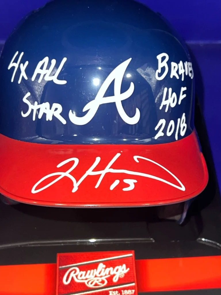 TIM HUDSON ATLANTA BRAVES 4 X ALL STAR / HOF 2018  BECKETT AUTHENTIC SIGNED MINI