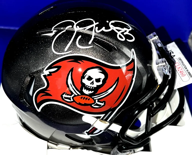 JOE JUREVICIUS TAMPA BAY BUCCANEERS JSA AUTHENTIC SIGNED MINI HELMET