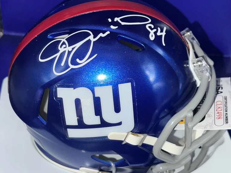 JOE JUREVICIUS NEW YORK GIANTS JSA AUTHENTICATED SIGNED MINI HELMET