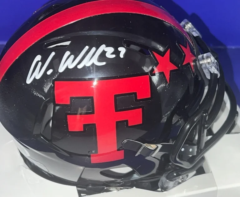 WES WELKER TEXAS TECH RED RAIDERS JSA AUTHENTICATED SIGNED BLACK ALT MINI HELMET