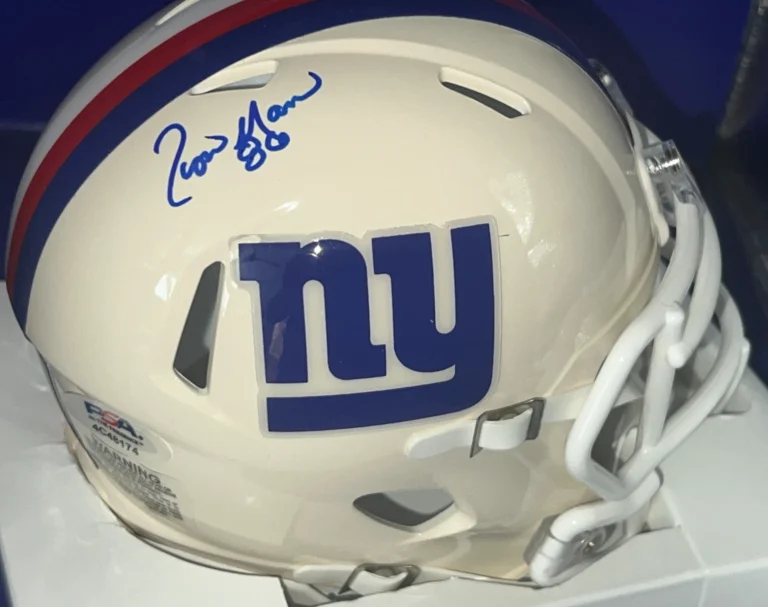 LIONEL MANUEL NEW YORK GIANTS PSA AUTHENTICATED SIGNED RAVE MINI HELMET