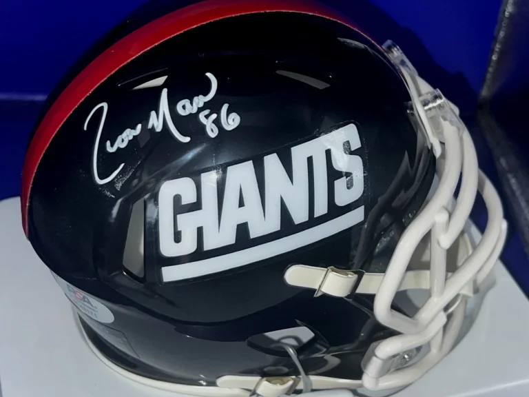 LIONEL MANUEL NEW YORK GIANTS PSA AUTHENTICATED SIGNED MINI HELMET