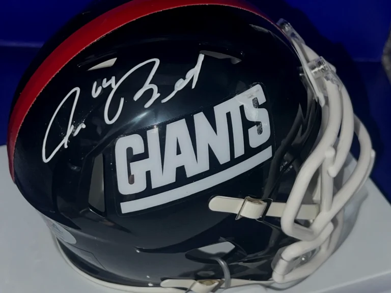 JIM BURT NEW YORK GIANTS PSA AUTHENTICATED SIGNED MINI HELMET