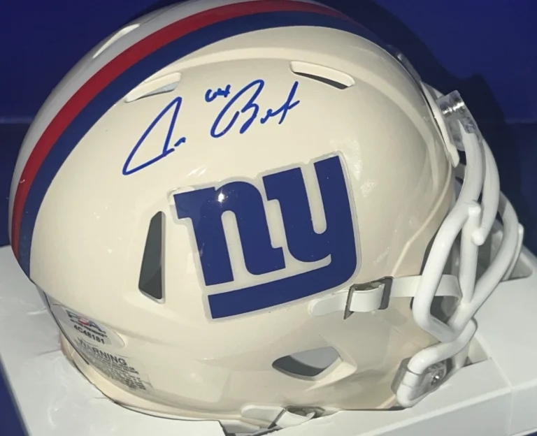 JIM BURT NEW YORK GIANTS PSA AUTHENTICATED SIGNED RAVE MINI HELMET