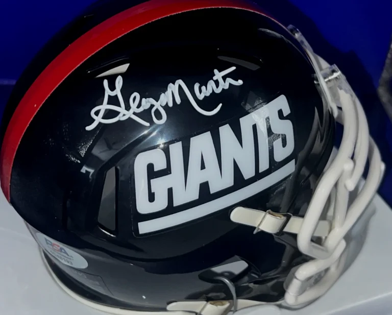 GEORGE MARTIN NEW YORK GIANTS PSA AUTHENTICATED SIGNED MINI HELMET