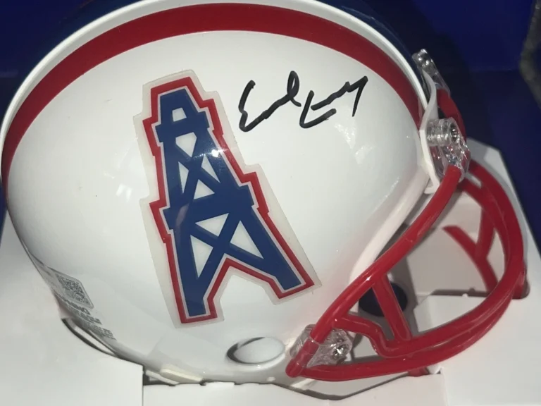 EARL CAMPBELL HOUSTON OILERS  TRI STAR AUTHENTICATED SIGNED MINI HELMET