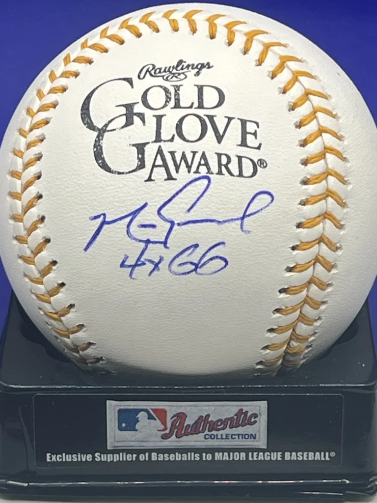 MARK GRACE CHICAGO CUBS 4 X GOLD GLOVE  SIGNED OML GOLD GLOVE BASEBALL