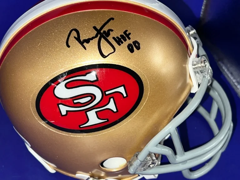 RONNIE LOTT SAN FRANCISCO 49ERS HOF 2000 JSA SIGNED RIDDELL MINI HELMET