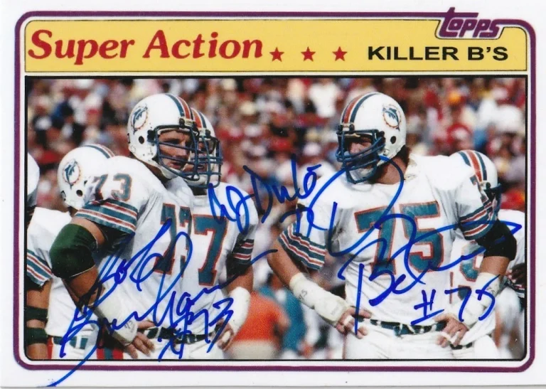 BAUMHOWER / BETTERS / DUHE MIAMI DOLPHINS SIGNED 1981 STYLE CUSTOM CARD