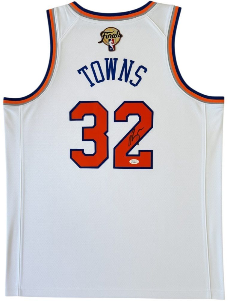 KARL ANTHONY TOWNS SIGNED NEW YORK KNICKS JERSEY NBA FINALS CHAMPIONS JSA COA