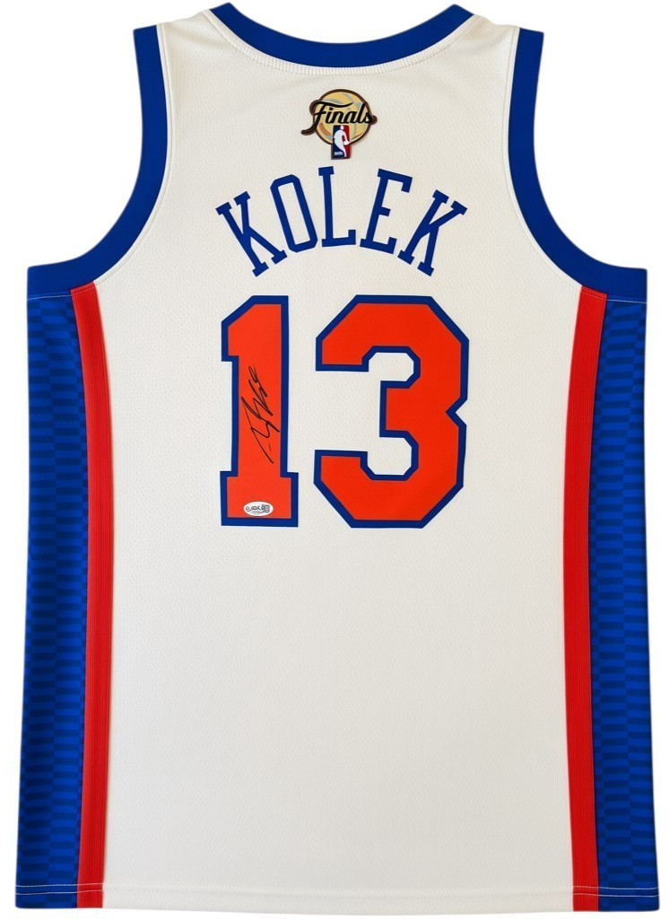 TYLER KOLEK SIGNED AUTOGRAPHED NEW YORK KNICKS JERSEY NBA FINALS JSA COA !!