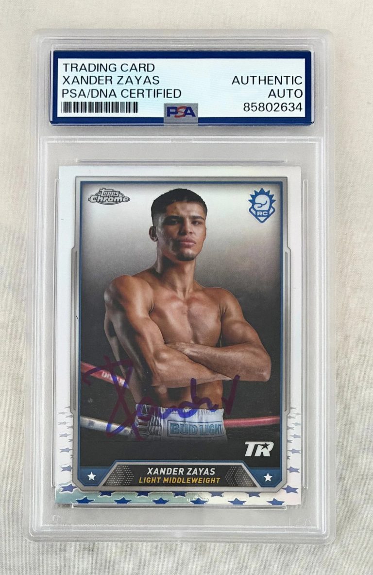 Xander Zayas Signed Card 2024 Topps Refractor #20 PSA/DNA COA