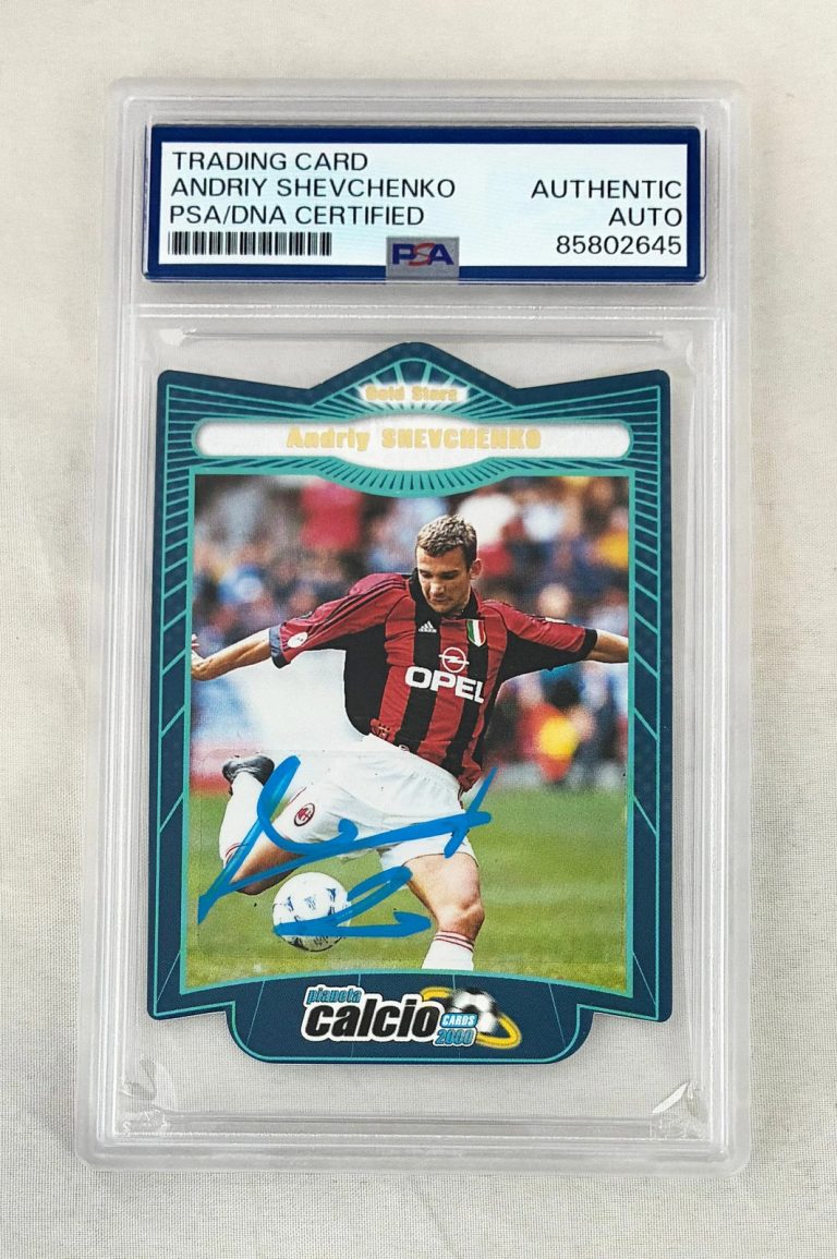 Andriy Shevchenko Signed Card 2000 DS Card Collections Planeta Calcio Gold St...