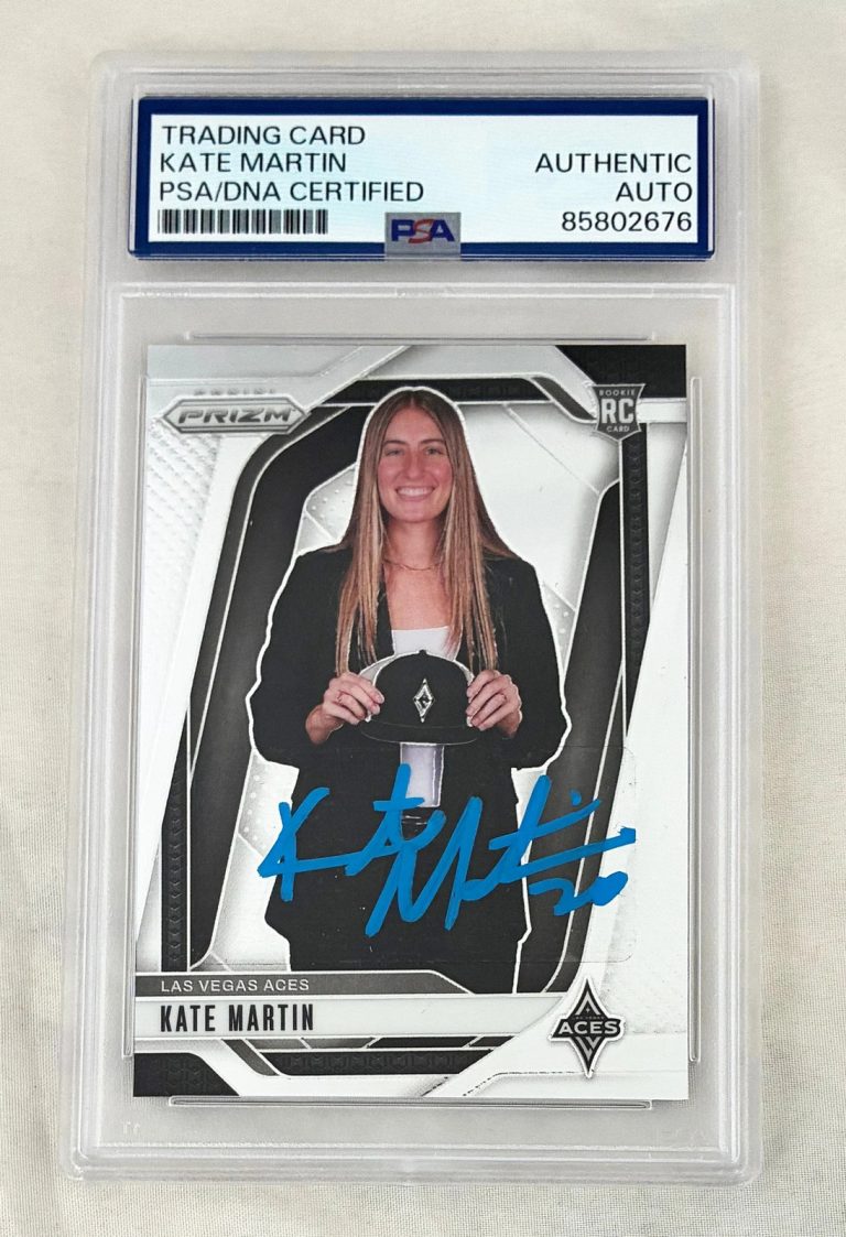 Kate Martin Signed Rookie Card 2024 Panini Prizm #148 PSA/DNA COA