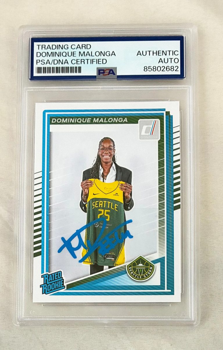 Dominique Malonga Signed Rookie Card 2025 Panini #89 PSA/DNA COA