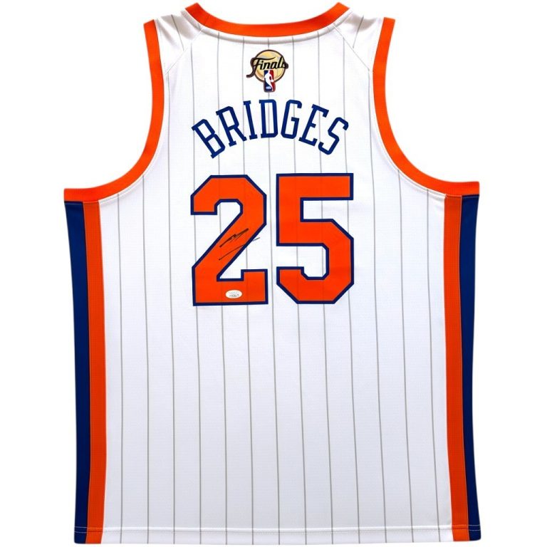 MIKAL BRIDGES SIGNED AUTOGRAPHED NEW YORK KNICKS JERSEY NBA FINALS JSA COA CHAMP