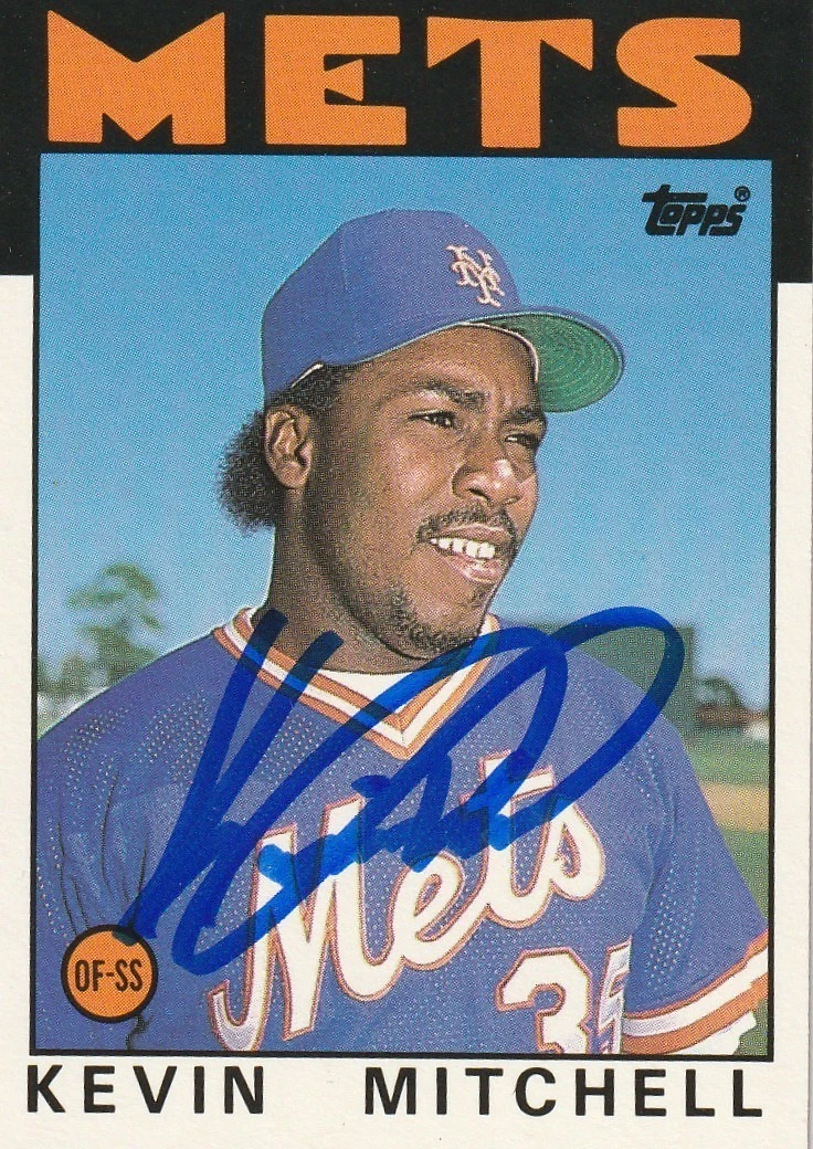 KEVIN MITCHELL  NEW YORK METS  ROOKIE SIGNED 1986 TOPPS UPDATE CARD #74T