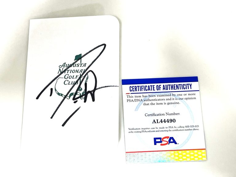 DANNY WILLETT HAND SIGNED MASTERS SCORECARD WINNER PGA PSA DNA CERT #3