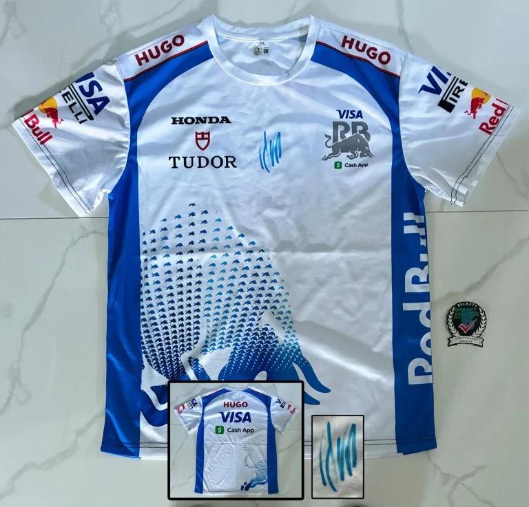 Andrea Kimi Antonelli Signed Shirt Mercedes Visa Cash App Jersey Beckett BAS COA