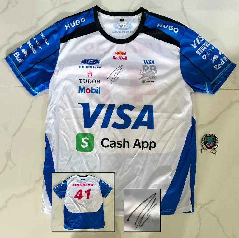 Arvid Lindblad Signed Shirt Visa Cash App Jersey Beckett BAS 5 COA