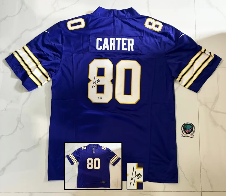 Cris Carter Signed Jersey Minnesota Vikings Beckett BAS COA