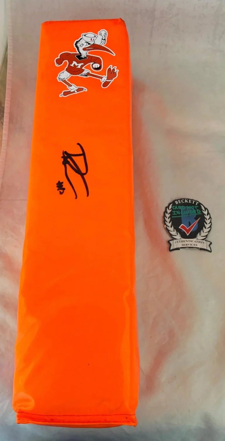 Darian Mensah Signed Pylon Miami Hurricanes Beckett BAS COA