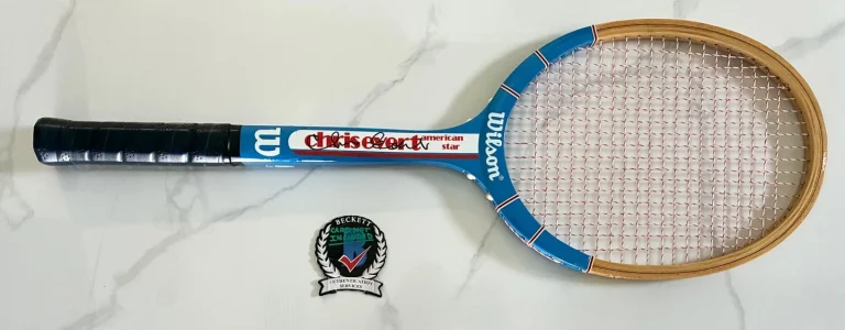 Chris Evert Signed Tennis Racquet Beckett BAS 5 COA