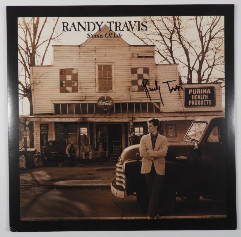 Randy Travis JSA Signed Autograph Album Record Vinyl Storms Of Life