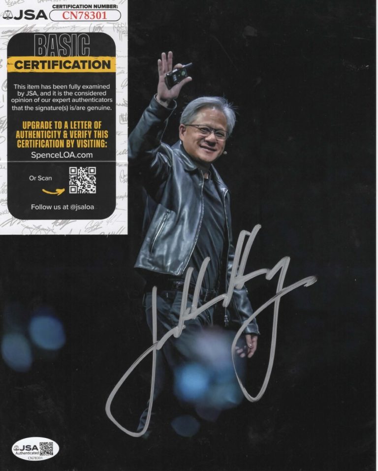 Jensen Huang Signed 8x10 Photo w/ JSA COA #CN78301 Nvidia Founder CEO