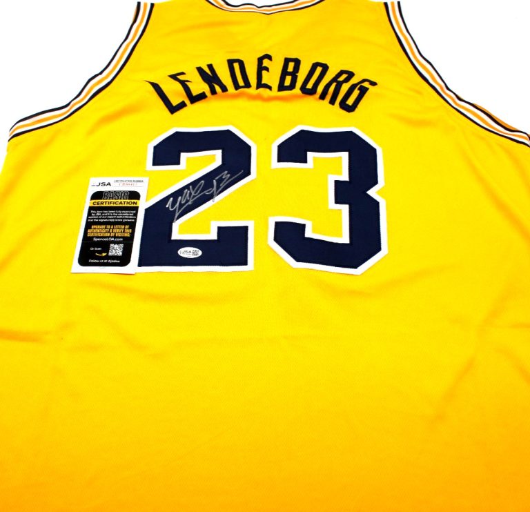 Yaxel Lendeborg Signed Custom Michigan Wolverines Jersey w/JSA COA CR86415