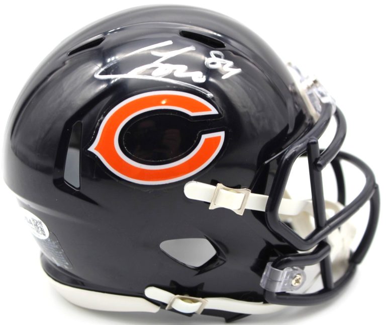 Colston Loveland Chicago Bears Signed Mini Football Helmet w/JSA COA CR86554