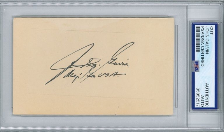 Major General John Galvin Signed Cut Signature PSA DNA US Army General