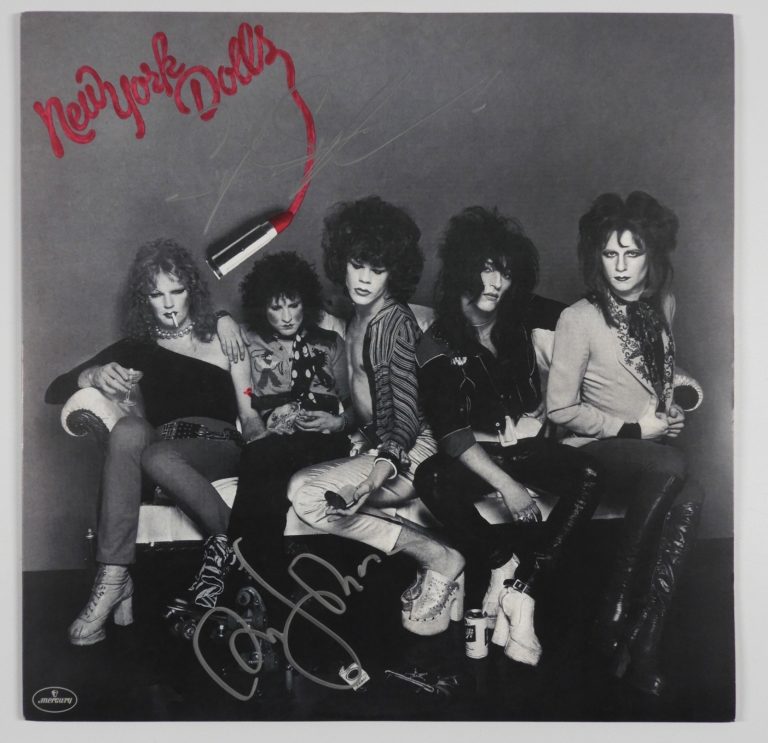 New York Dolls JSA Signed Autograph Album Record David Johansen Sylvain Sylvain