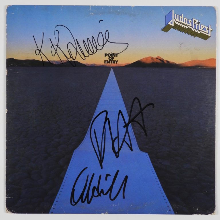 Judas Priest Signed Autograph Record Album JSA Vinyl Point Of Entry