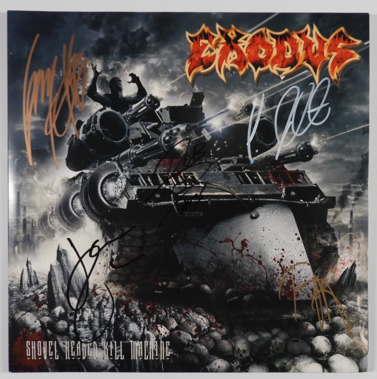 Exodus JSA Fully Signed Autograph Album Record Vinyl Shovel Headed Kill Machine