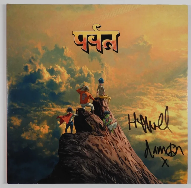 Gorillaz JSA  Signed Autograph Record Album Vinyl Damon Albarn Jamie Hewlett