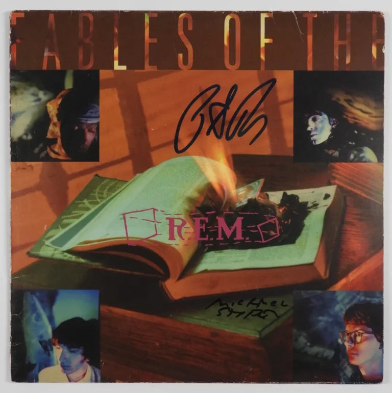R.E.M. JSA Signed Autograph Vinyl Record Album Michael Stipe Peter Buck REM