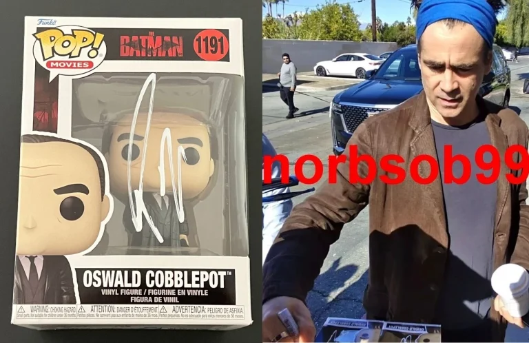 COLIN FARRELL SIGNED THE BATMAN OSWALD COBBLEPOT POP FUNKO 1191 w/ BECKETT COA