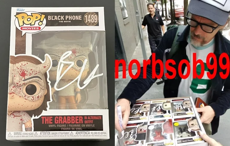 ETHAN HAWKE SIGNED BLACK PHONE THE GRABBER FUNKO #1489 w/EXACT PROOF BECKETT COA