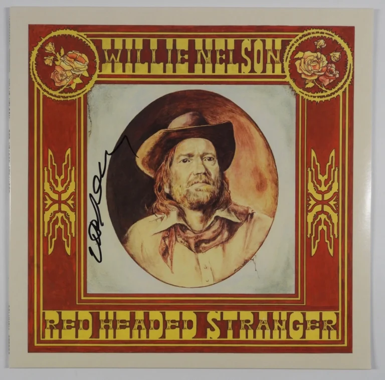 Willie Nelson JSA Signed Autograph Album Record Vinyl Red Headed Stranger