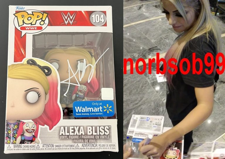 ALEXA BLISS  SIGNED AUTOGRAPH WWE POP FUNKO 104 wEXACT VIDEO PROOF & BECKETT COA