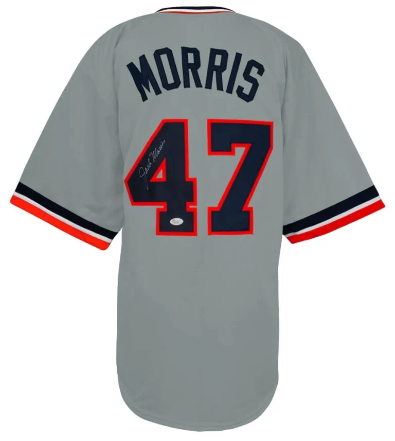 Jack Morris (TIGERS) Signed Grey Custom Baseball Jersey - (JSA Holo)