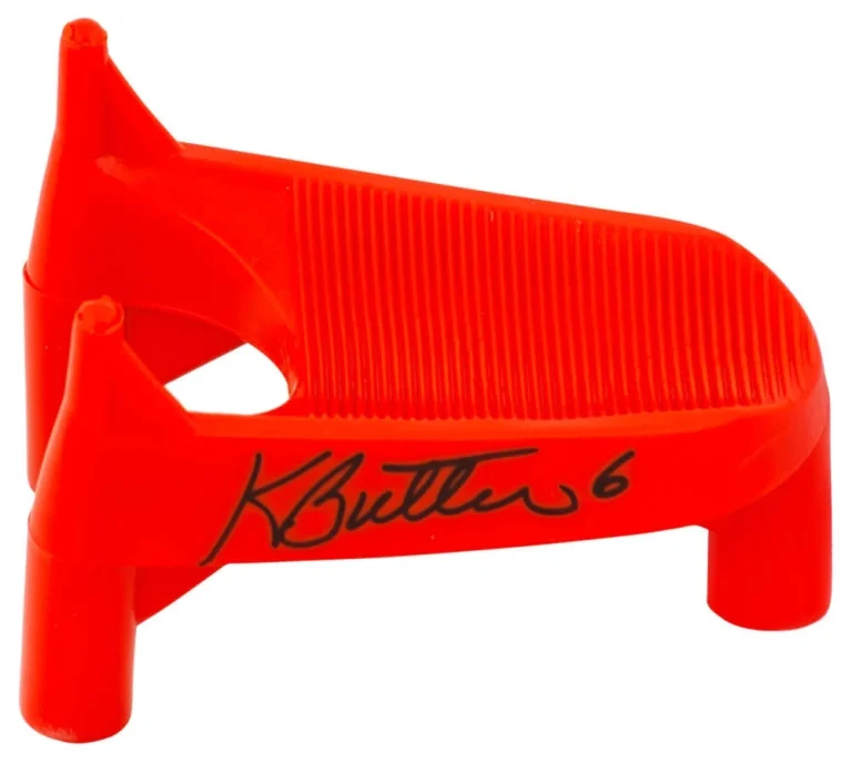 Kevin Butler Signed Pro Down Orange Football Kicking Tee - (SCHWARTZ COA)