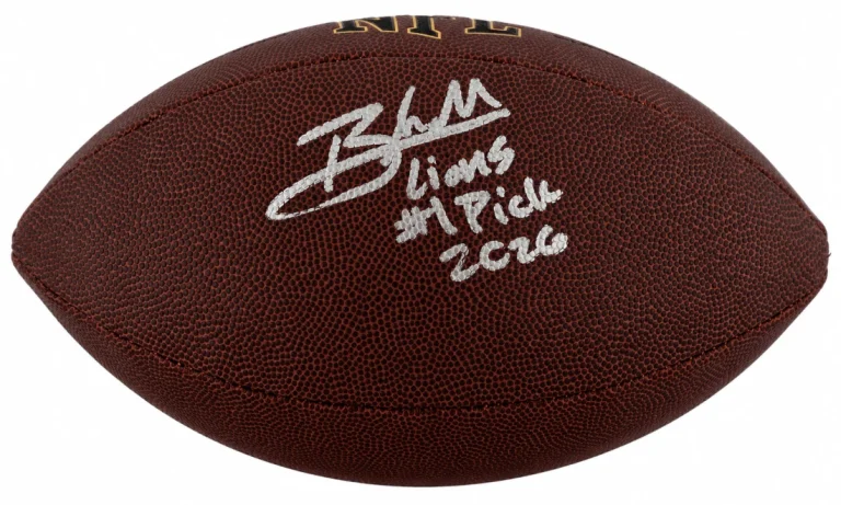 Blake Miller Signed Wilson Super Grip F/S NFL Football w/Lions #1 Pick -(SS COA)