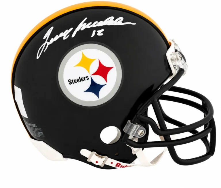 Terry Bradshaw Signed Steelers Riddell (VSR4) Mini Helmet - (SCHWARTZ COA)
